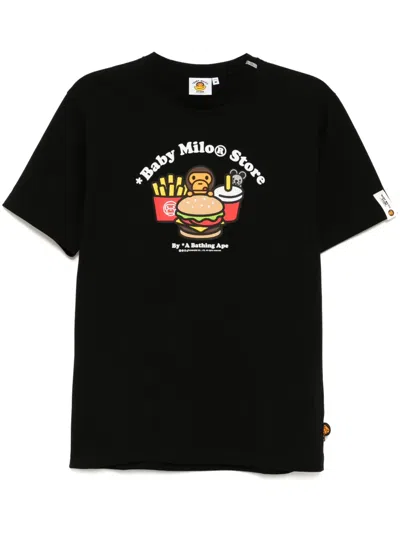 *baby Milo® Store By *a Bathing Ape® Graphic-print T-shirt In 黑色