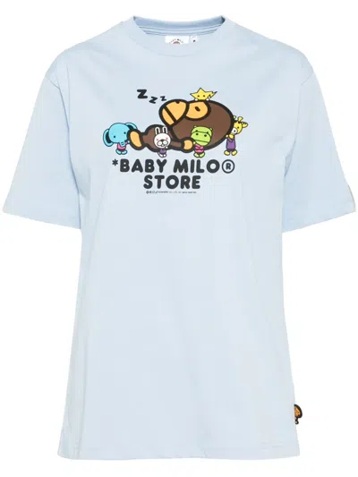 *baby Milo® Store By *a Bathing Ape® Graphic-print T-shirt In Blue