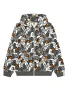 *baby Milo® Store By *a Bathing Ape® Graphic-print Zip-up Hoodie In Gray