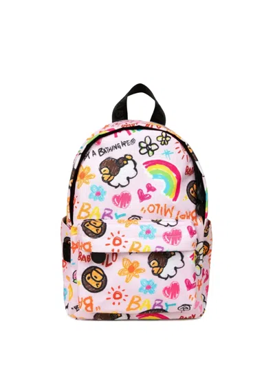 *baby Milo® Store By *a Bathing Ape® Graphic-print Backpack In Pink