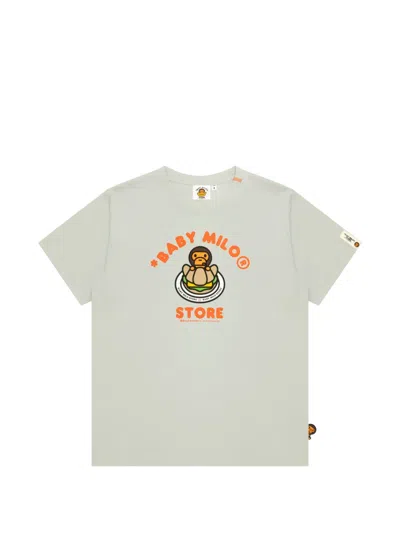 *baby Milo® Store By *a Bathing Ape® T-shirt Mit Grafischem Print In White