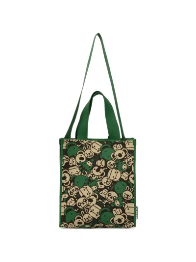 *baby Milo® Store By *a Bathing Ape® Large Baby Milo Print Tote Bag In Green