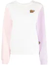 *baby Milo® Store By *a Bathing Ape® Logo-embroidered Colour-block Sweatshirt In White