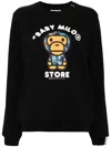 *baby Milo® Store By *a Bathing Ape® Logo Print Sweatshirt In Black