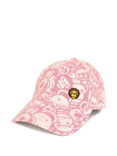 *baby Milo® Store By *a Bathing Ape® Logo-embroidered Cap In Pink