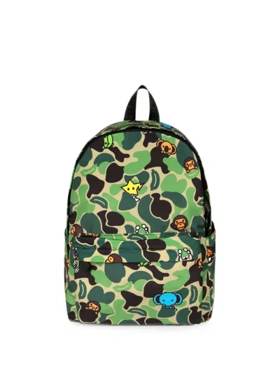 *baby Milo® Store By *a Bathing Ape® Medium Camo Baby Milo Backpack In Green