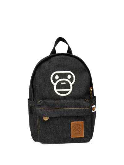 *baby Milo® Store By *a Bathing Ape® Mini Baby Milo Denim Backpack In Blue