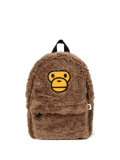 *baby Milo® Store By *a Bathing Ape® Mini Baby Milo Fur Backpack In Brown