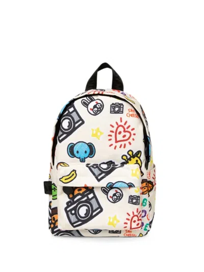 *baby Milo® Store By *a Bathing Ape® Mini Baby Milo® Graphic-print Backpack In Neutral