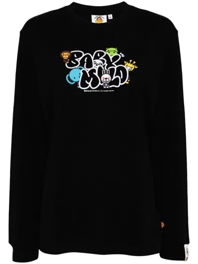 *baby Milo® Store By *a Bathing Ape® Printed T-shirt In Black