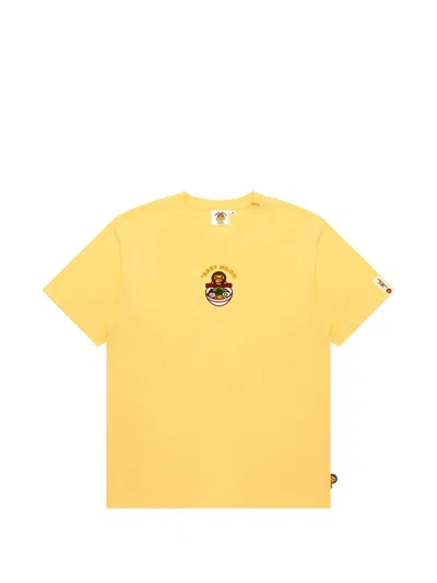 *baby Milo® Store By *a Bathing Ape® T-shirt Mit Ramen-print In Yellow