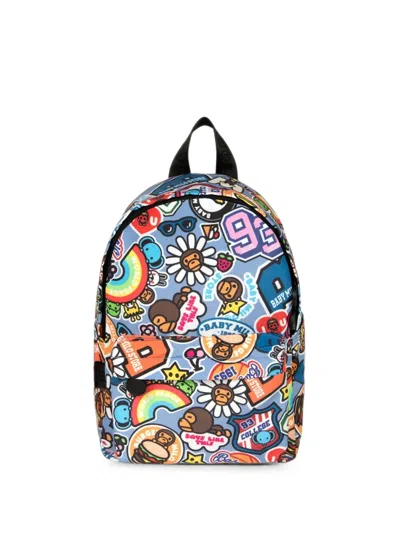 *baby Milo® Store By *a Bathing Ape® Small Baby Milo All-over Print Backpack In Blue