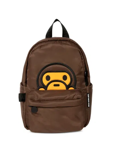 *baby Milo® Store By *a Bathing Ape® Small Baby Milo-embroidered Backpack In Brown