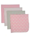 Baby Mode 3 Stories Trading Baby Receiving Blankets, Set Of 4 In Pink