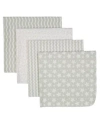 Baby Mode 3 Stories Trading Baby Receiving Blankets, Set Of 4 In White