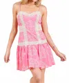 Baby Pink Finley Embroidered Mini Dress In Pink In Pink