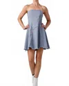 Baby Pink Mini Dress In Blue In Blue