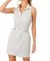 Baby Pink Remi Utility Mini Dress In Gray In Gray