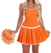 Baby Pink Rivalry Contrast Mini Dress In Orange White In Orange