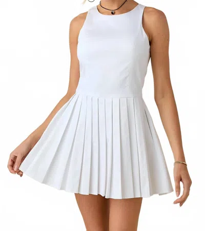 Baby Pink Round Neck Sleeveless Romper In White