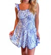 Baby Pink Seafoam Dream Mini Dress In Blue In Blue
