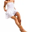 Baby Pink Strapless Mini Dress In White In White