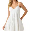 Baby Pink Strappy Sweetheart Neck Mini Dress In Ivory In White
