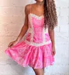 Baby Pink Finley Embroidered Mini Dress In Pink In Pink