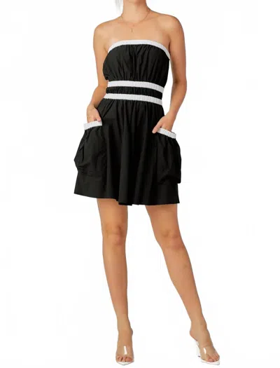 Baby Pink The Presley Dress In Black/white