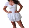 Baby Pink Women's So Divine Eyelet Dress In White In White