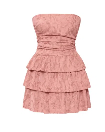 Baby Pink Women's Tracy Ruffle Dress In Pink