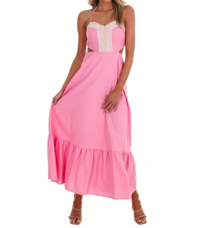 Baby Pink Women's Villa Rose Cut Out Maxi Dress In Pink