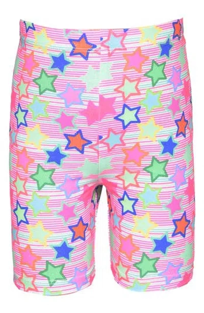 Baby Sara Kids' Star Print Bike Shorts In Multi