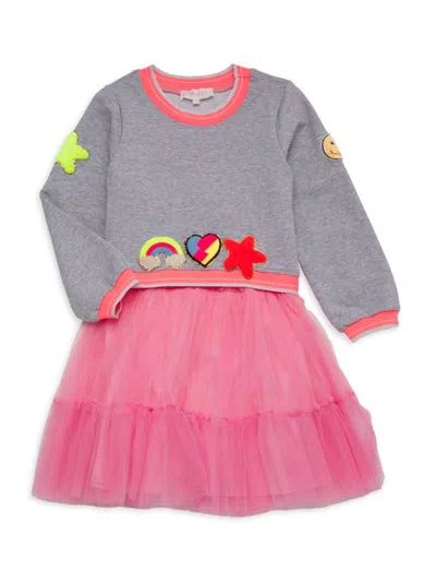 Baby Sara Babies' Little Girl's 2-piece Dress & Sweater Set In Gray Multi