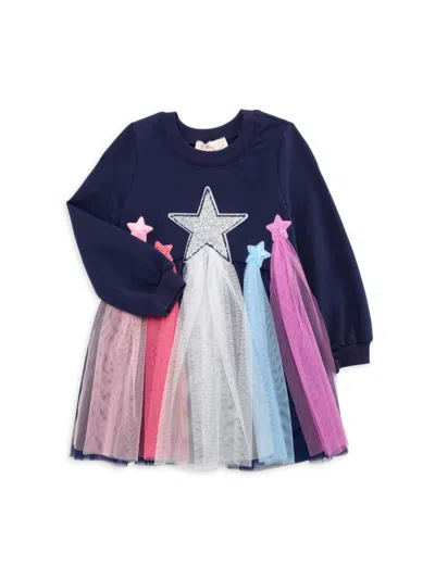 Baby Sara Babies' Little Girl's Embellished Dress In Navy