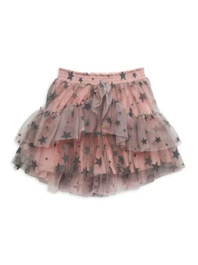 Baby Sara Kids' Little Girl's Star Mesh Tutu In Grey