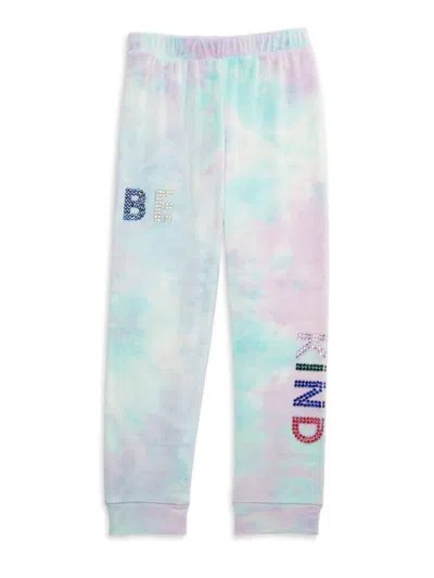Baby Sara Babies' Little Girl's Velour Embellished Ombre Joggers In Purple