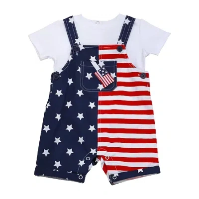 Baby Starters Baby Boys 2-pc. Shortall Set In Multi