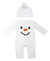 Baby Starters Baby Boys Snowman Coverall, 2 Piece Set In White