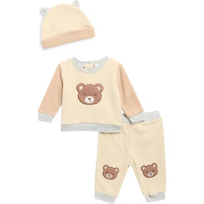 Baby Starters Bear Sweatshirt, Jogger & Hat Set In Neutral