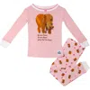 Baby Starters Brown Bear 2-piece Pajamas In Pink