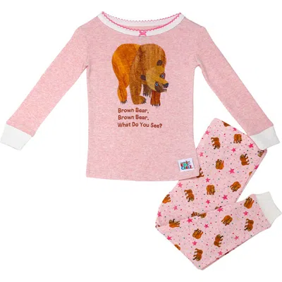 Baby Starters Kids'  Brown Bear 2-piece Pajamas In Pink