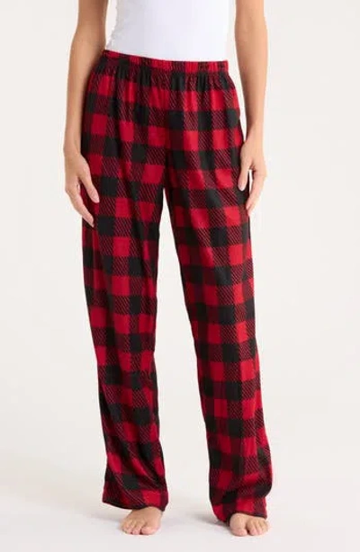 Baby Starters Buffalo Plaid Pajama Pants In Red
