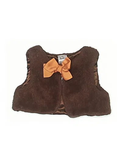 Pre-owned Baby Starters Babies' Faux Fur Vest In Brown