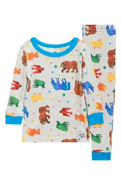 Baby Starters Kids' Eric Carle Brown Bear Two-piece Fitted Pajamas In Blue