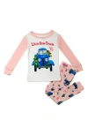 Baby Starters Kids' Little Blue Truck Two-piece Fitted Pajamas In Pink
