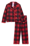 Baby Starters Kids' Matching Family Buffalo Plaid Long Sleeve Pajamas In Red