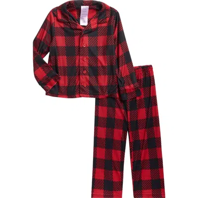 Baby Starters Kids' Matching Family Buffalo Plaid Long Sleeve Pajamas In Red