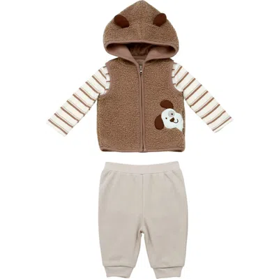 Baby Starters Kids' Puppy Vest, Tee & Pants Set In Multi