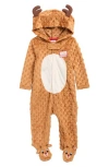 Baby Starters Kids' Rudolph Hooded Jumpsuit In Brown